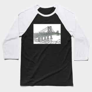 The Williamsburg Bridge Baseball T-Shirt